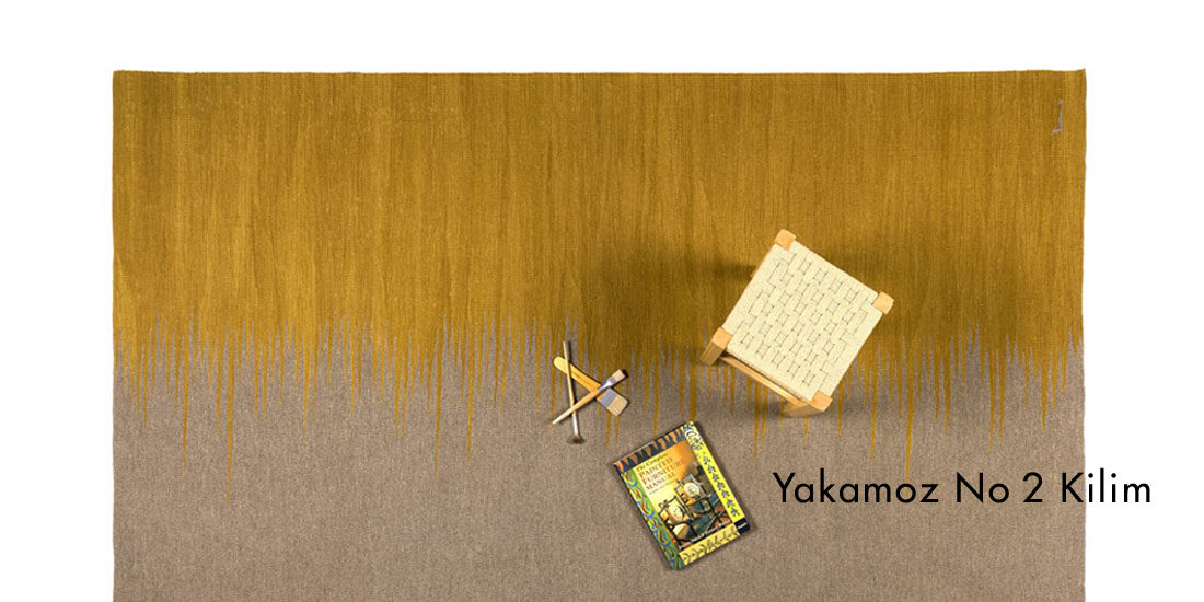 Yakamoz No 2 Kilim Rug by Fulden Topaloğlu, Studio Kali