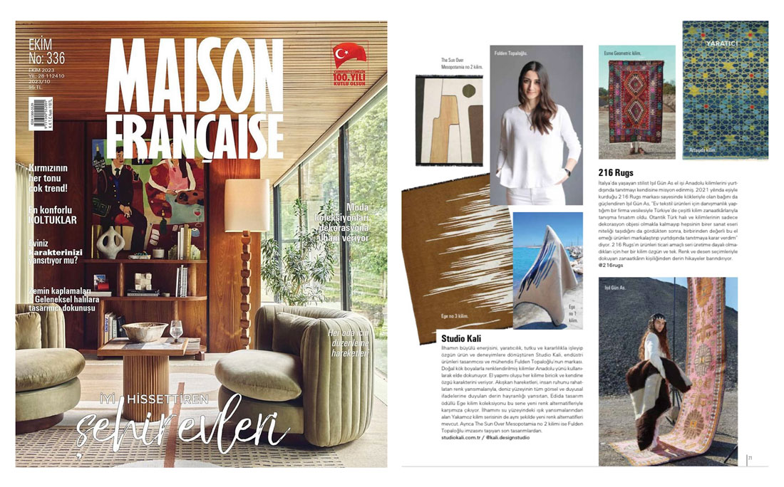 Studio Kali is featured in Maison Française October 2023