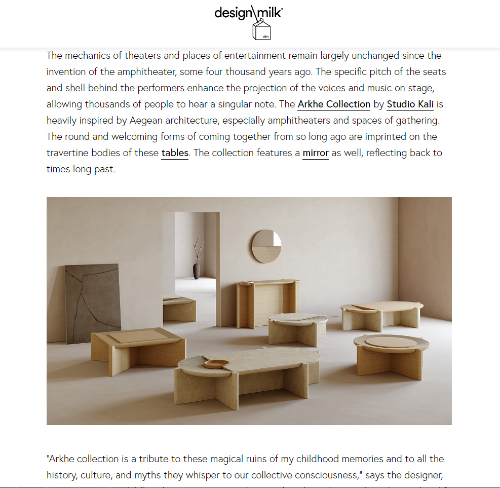 Arkhe Collection in Design Milk