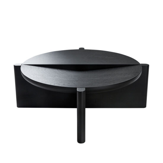 Arkhe Coffee Table in Black Oak by Fulden Topaloglu